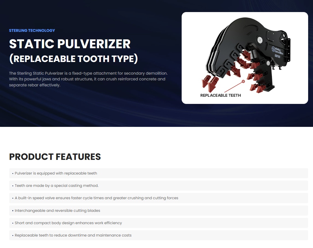 STATIC PULVERIZER (REPLACEABLE TOOTH TYPE)