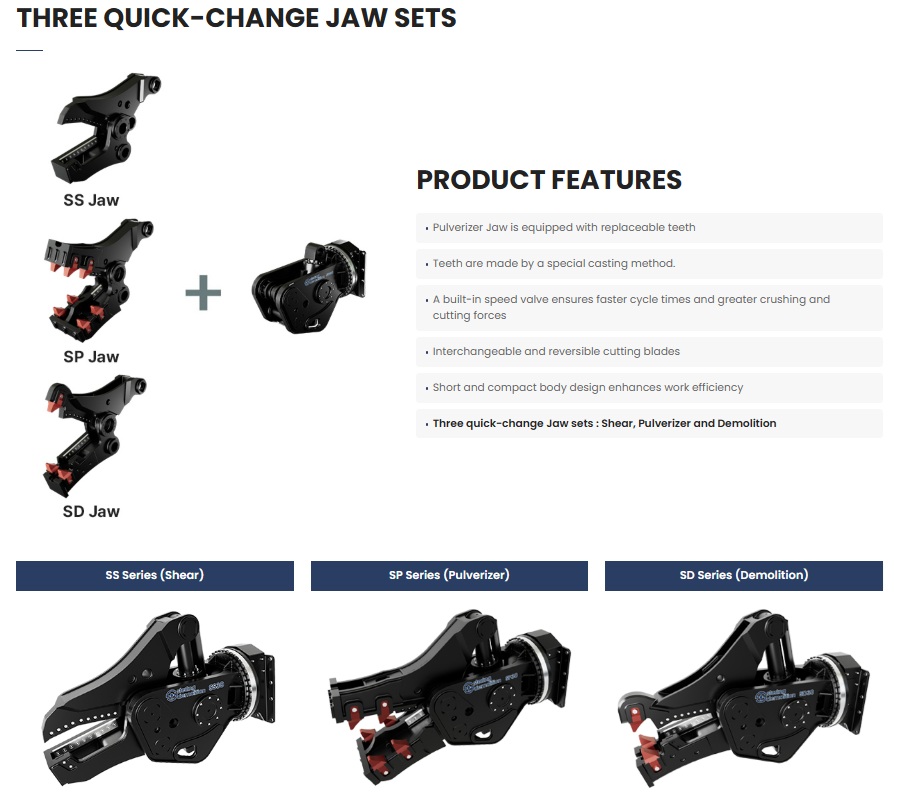 THREE QUICK CHANGE JAW SETS